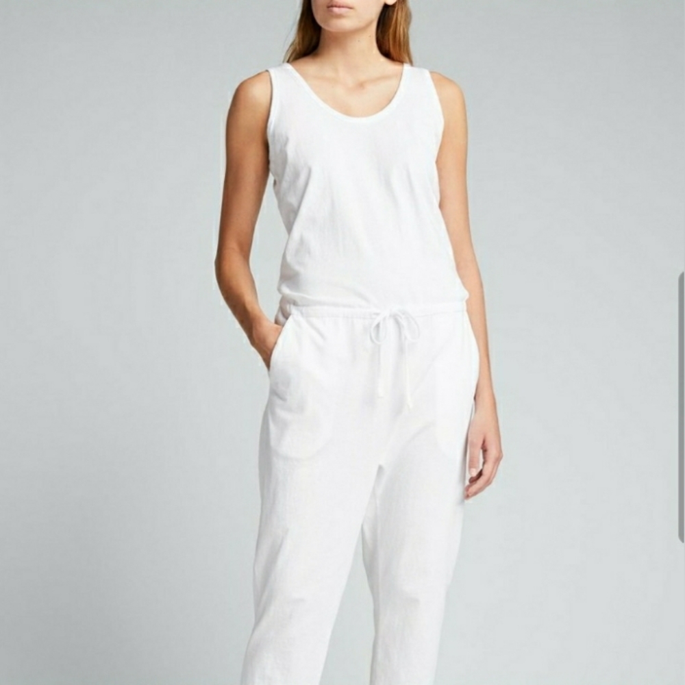 New Frank & Eileen White Tank Jumpsuit Heritage Jersey - Picture 6 of 10